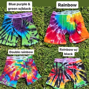 Boxer Briefs Handmade Tie Dye Adult Small, Large, 2X, 3X and 4X. Many styles and colors available!  DYED and READY to SHIP