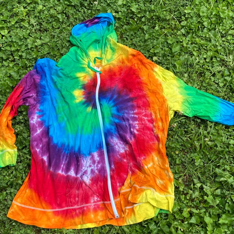 Tie Dye rainbow spiral hoodie UNISEX XS-5XL main image 1