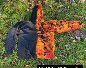Pullover Hoodie Reverse Dyed and Rainbow Reverse Dyed Size Adult Small to 3X Custom