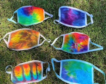 Tie Dye Face Mask Washable Cotton Adult New Options!  Several Colors and Styles Available (Handmade Tie Dye) MADE IN KY