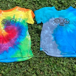 Dippy Hippie Tie Dyes Logo Toddler T-shirt Handmade Tie Dye DYED and READY To Ship