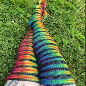Thigh High Socks Adult Several Styles/Colors Available DYED and READY to SHIP