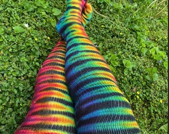 Thigh High Socks Adult Several Styles/Colors Available DYED and READY to SHIP