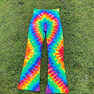 Women&#39;s Chakra Yoga Pants Custom Tie Dye Adult XS to 3X (You choose colors and tie dye style)