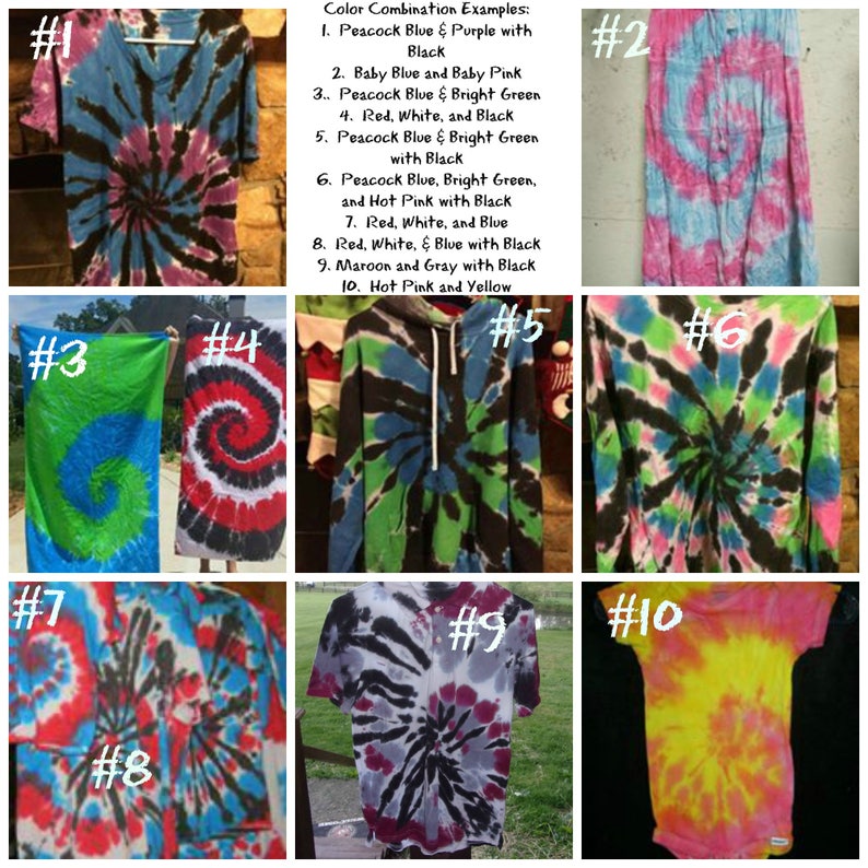 Bed Sheet Sets Handmade Tie Dye You choose colors and tie dye style