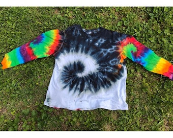 Long Sleeve T-Shirt Adult Handmade Tie Dye S-3X (You choose colors and tie dye style)