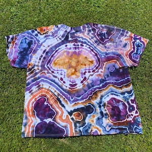 Mushroom Geode  T-shirt Adult Custom Tie Dye S-5X, Vneck  T-Shirt S-3X, and Tank Tops to size 4x.  (You choose Colors)