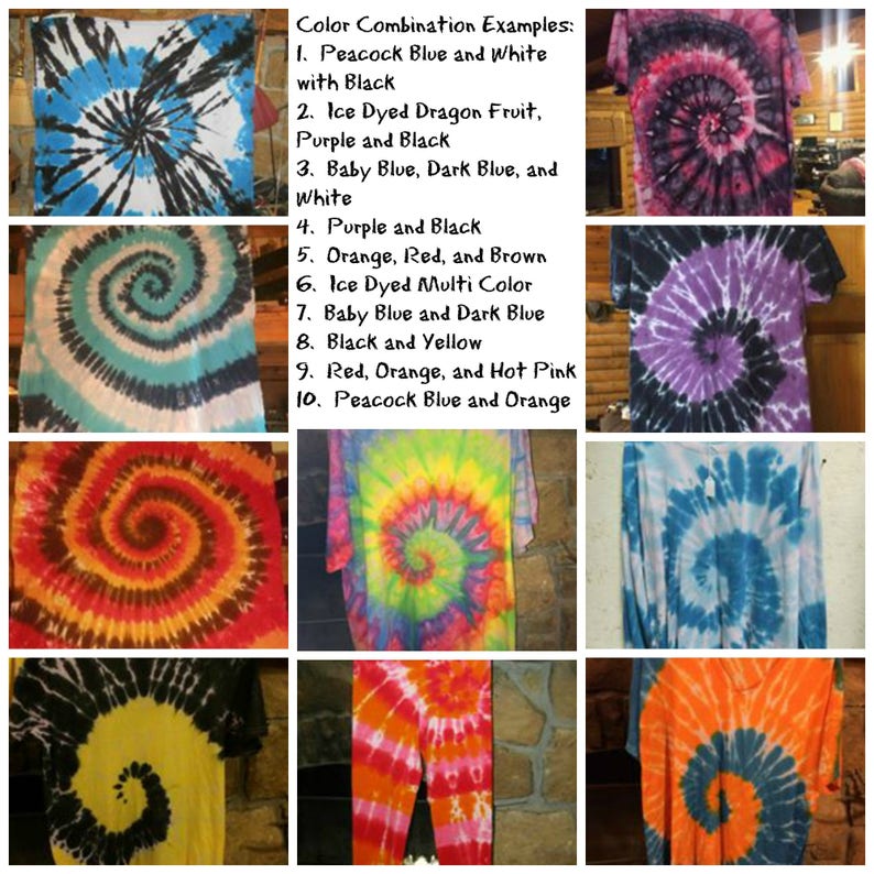 Bed Sheet Sets Handmade Tie Dye You choose colors and tie dye style