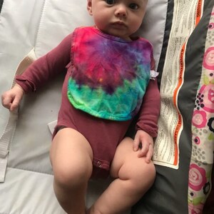 Infant Baby Bib Tie Dye Custom (You choose colors and tie dye style)