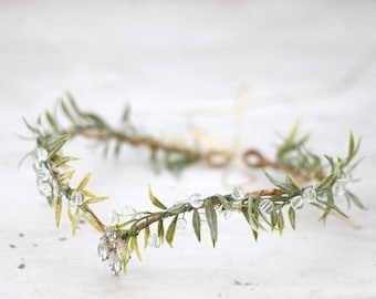 Elvish Tiara, Fairy Flower Crown, Woodland Diadem, Elven Fairy Crown, Elf Tiara, Forest Floral Crown, Elf Headpiece, Elven Crown