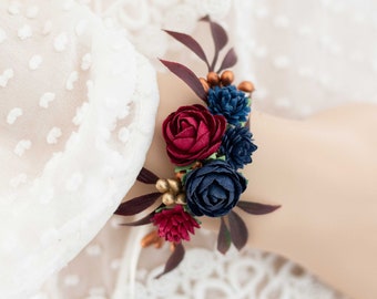 Bruids pols bloem bruidsmeisje, bloemen armband bruiloft, polscorsage voor de bruid, polscorsage armband, armband met bloemen