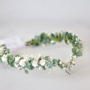 Eucalyptus Flower Crown: Elven Wedding Tiara, Baby's Breath Headband