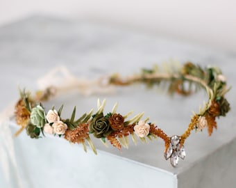 Elven tiara, elf leaf crown, neutral flower crown, woodland tiara, fairy crown, elf headpiece, elvish tiara, elven diadem