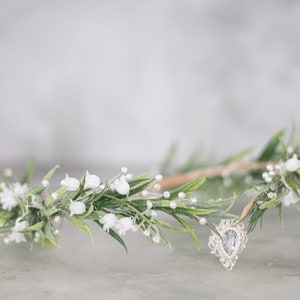 Elven tiara, lily of the valley flower crown, woodland flower tiara, fairy floral crown, elf headpiece, elvish tiara, white elven diadem