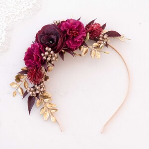 Haarreif Blumen, Blumenhaarreif Hochzeit, Blumenband Haarreif, Brautkranz, Dirndlkranz, Haarkränzchen, Braut Haarkranz, Blumenkrone Bild 1