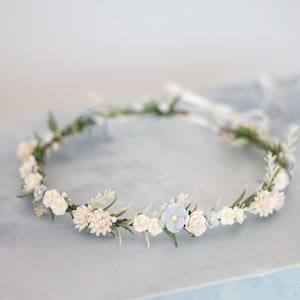 Couronne de Fleurs Mariage Couronne de Fleurs Cheveux Enfant Fille Adulte Boheme Fleurs Artificielles Fille de Fleur Bandeau avec Fleurs image 1