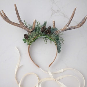 Deer antler headband for adult - large antlers