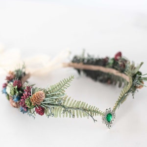 Elven crown, woodland fairy flower crown, elf tiara, medieval wedding circlet, forest elf headpiece, ren faire costume, fall fairy princess