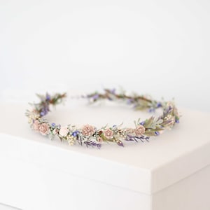 Blumenkranz Hochzeit Vintage Dirndl Brautkranz Dirndlkranz Haarkränzchen Braut Haarkranz Blütenkranz Blumenband Haarreif Krone Blumenkrone