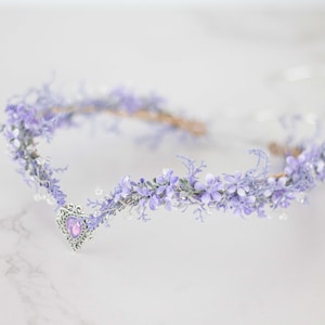 Lavender Elven Crown: Pale Purple Flower Headband
