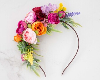 Bloemen Diadeem Bruid Bloemenkroon Tiara Nepbloemen Bruids Tiara Bloemen Bruid Bloemen Haar Bloemenslinger Vintage Hoofd Krans Hoofdband