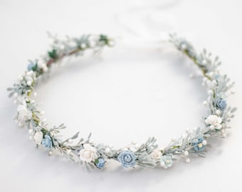 Corona di Capelli Diademi di Fiori Corona Floreale Sposa Ghirlanda Coroncina da Sposa Fiori Tra i Capelli Fiori Artificiali Fiori Finti