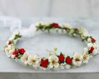 Bloemen Diadeem Bruid Bloemenkroon Tiara Nepbloemen Bruids Tiara Bloemen Bruid Bloemen Haar Bloemenslinger Vintage Hoofd Krans Hoofdband