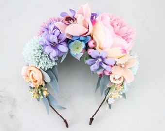 Bloemen Diadeem Bruid Bloemenkroon Tiara Nepbloemen Bruids Tiara Bloemen Bruid Bloemen Haar Bloemenslinger Vintage Hoofd Krans Hoofdband