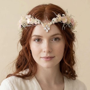 Woodland Elf Kroon, Bloemen Diadeem, Vintage Hoofd, Krans Hoofdband