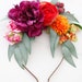 Sarah Jane Shanks reviewed Frida Kahlo flower headband, colorful flower crown, large flower headpiece, tropical flower crown