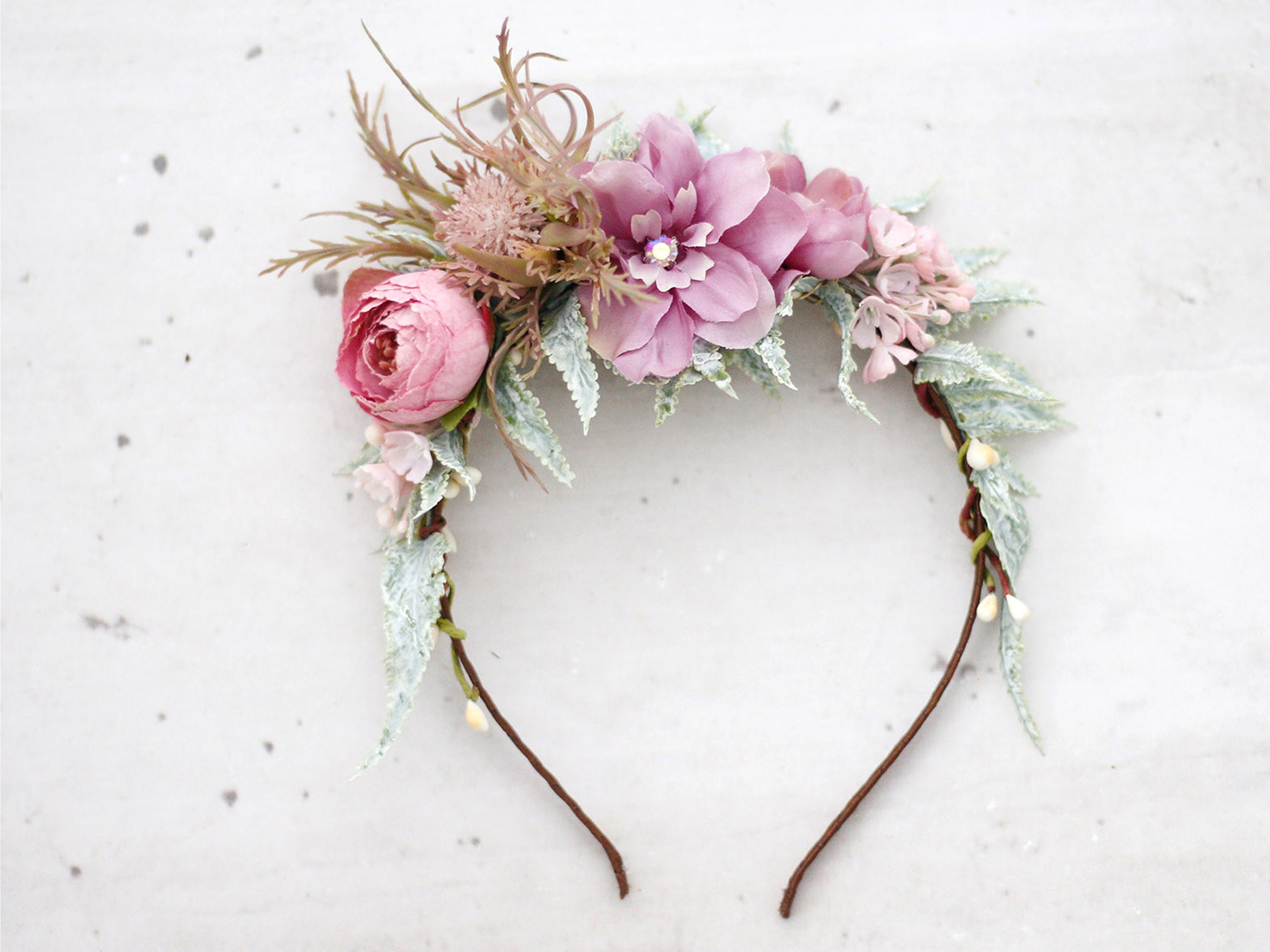 Chunyin 6 stuks bloemenkroon vrouwen bruiloft haar slinger boho krans bloemen bruids hoofd pc groen verstelbare hoofdband voor ceremonie feest