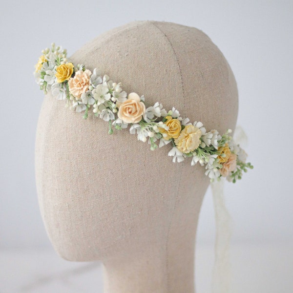 Bloemen Diadeem Bruid Bloemenkroon Tiara Nepbloemen Bruids Tiara Bloemen Bruid Bloemen Haar Bloemenslinger Vintage Hoofd Krans Hoofdband