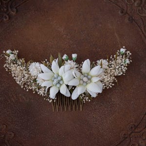 Pente com Flores, Pente de Casamento, Acessórios para Noivas, Grampo para Cabelo de Noiva, Grampos com Flores, Arranjo de Noiva, Galho