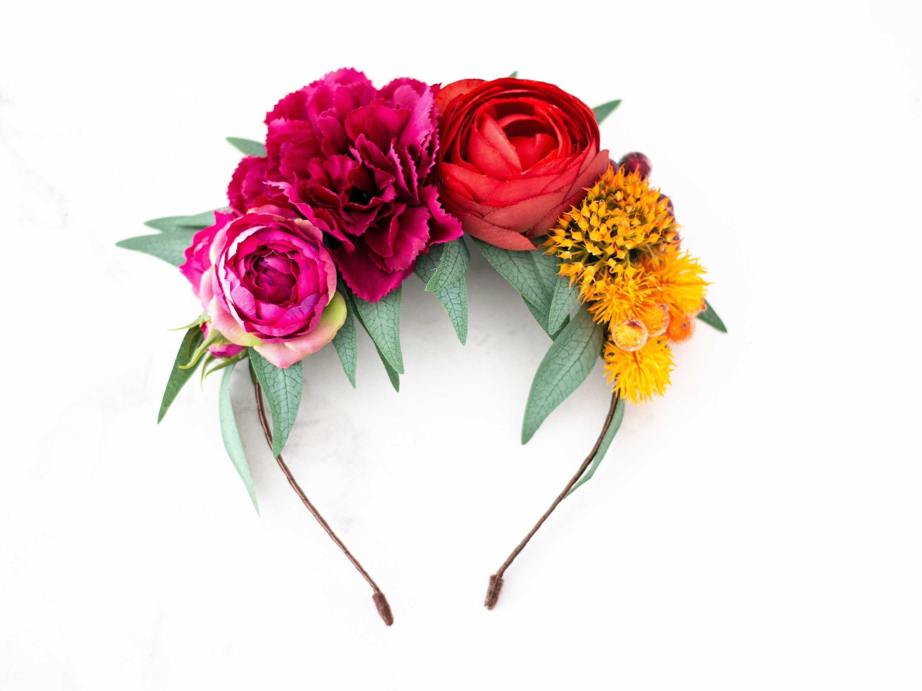Frida Kahlo Flower Headband: Colorful Tropical Floral Crown - Etsy