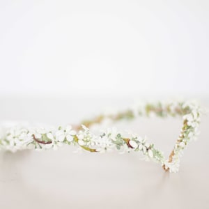 White elven crown, fairy tiara, fantasy wedding headband, elven fairy crown, elven circlet, flower girl halo, bride bridesmaid headpiece image 2