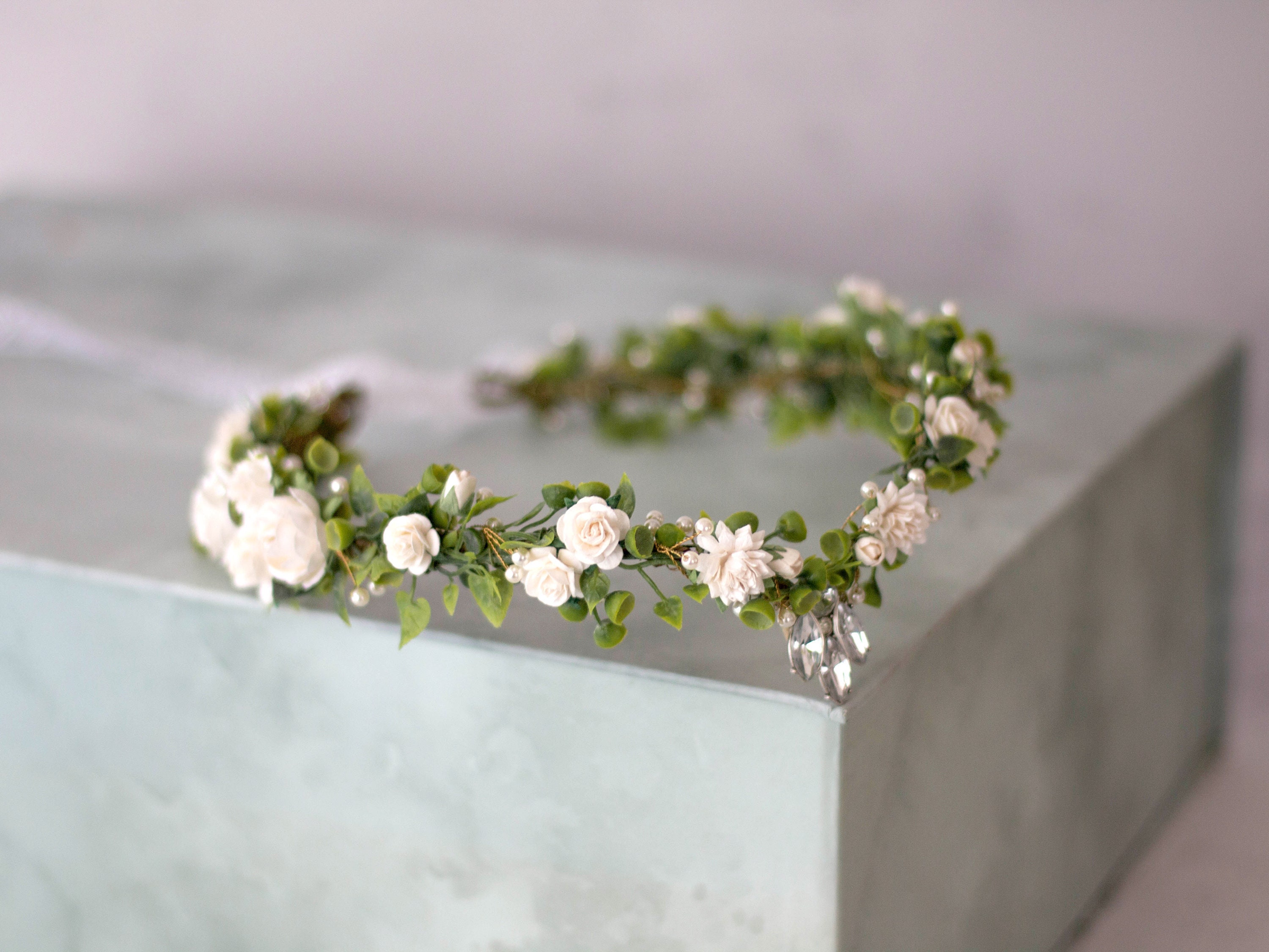 Woodland Elven Circlet Fairy Flower Headpiece Elf Tiara Forest