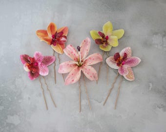 ヘアアクセサリー [VINTAGE HOLLYWOOD] Hawaiian Flower Ribbon Hairpin VINTAGE HOLLYWOOD] Hawaiian Flower Ribbon Hairpin (VINTAGE