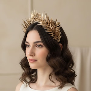 Corona de pan de oro: diadema de dios griego, tocado unisex