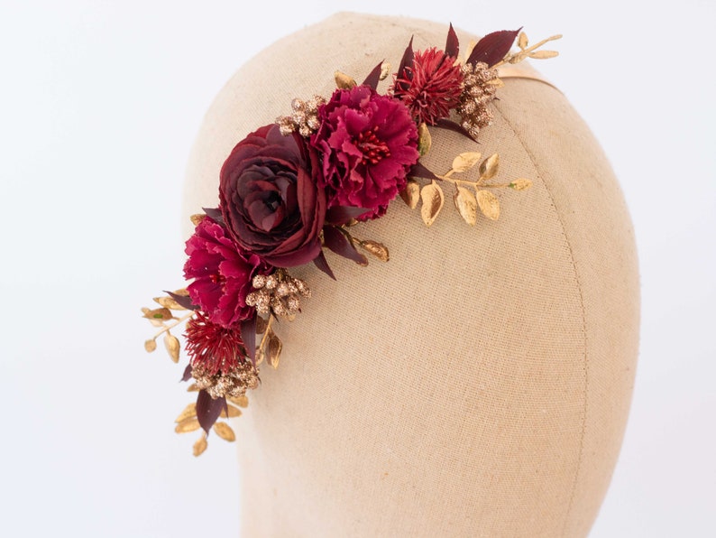 Serre Tête Bandeau Fleur, Bandeau Fleur Cheveux, Couronne de Fleurs, Bandeau Fleur, Couronne de Fleurs Cheveux, Fleur Bandeau image 4