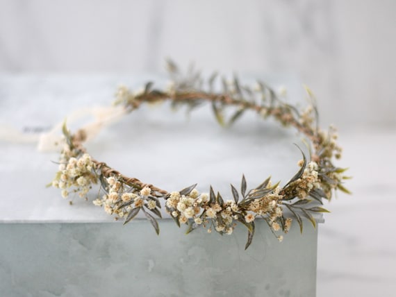Babies Breath Headband with Dried Flowers - Be Something New