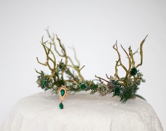 Woodland Fairy Crown: Forest Queen Branch Headband, Twig Elven Headpiece