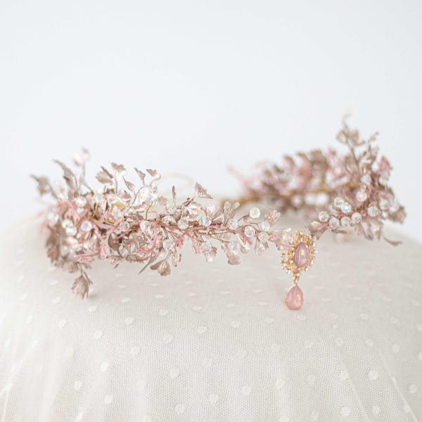 Elven Wedding Crown: Fairy Bridal Headpiece, Sparkly Hairband