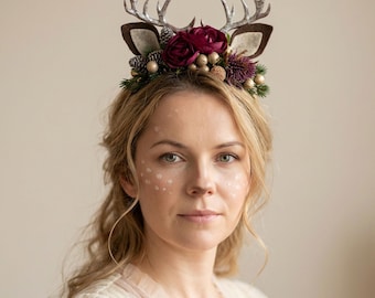 Deer Antler Flower Headband