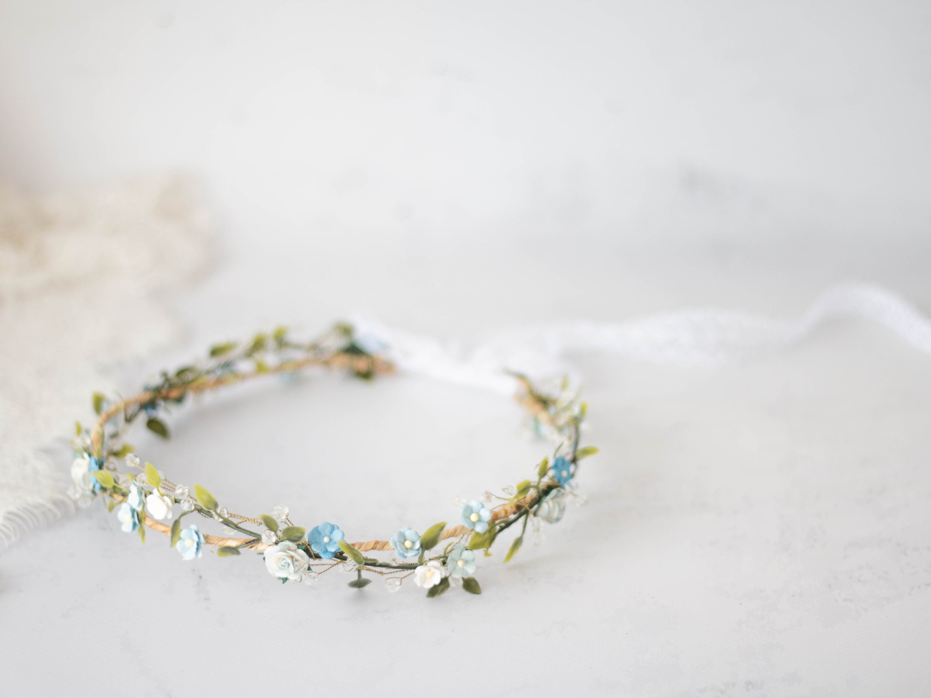 Forget-me-not Flower Crown Blue Flower Wreath Forget Me Not - Etsy