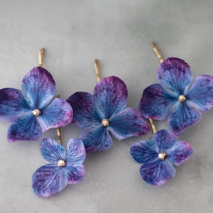 Pinzas para el cabello con flores de hortensias, boda en la playa, hortensia