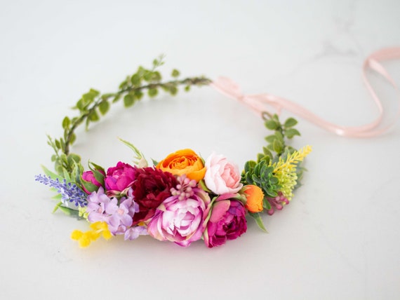 Corona Di Fiori Per Capelli Regolabile - Ghirlanda Floreale Per Spose, Feste E Occasioni Speciali! - Foto 12