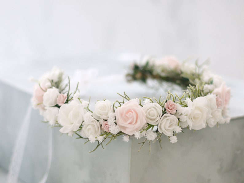 Blumen Haarreif Aus Stoff – Mit Rosen & Blüten In Blau, Gelb, Rosa, Einheitsgröße – Für Hochzeit, Strand & Party