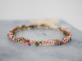 Colorful Dried Flower Crown: Dainty Hair Wreath, Romantic Wedding Headpiece product logo