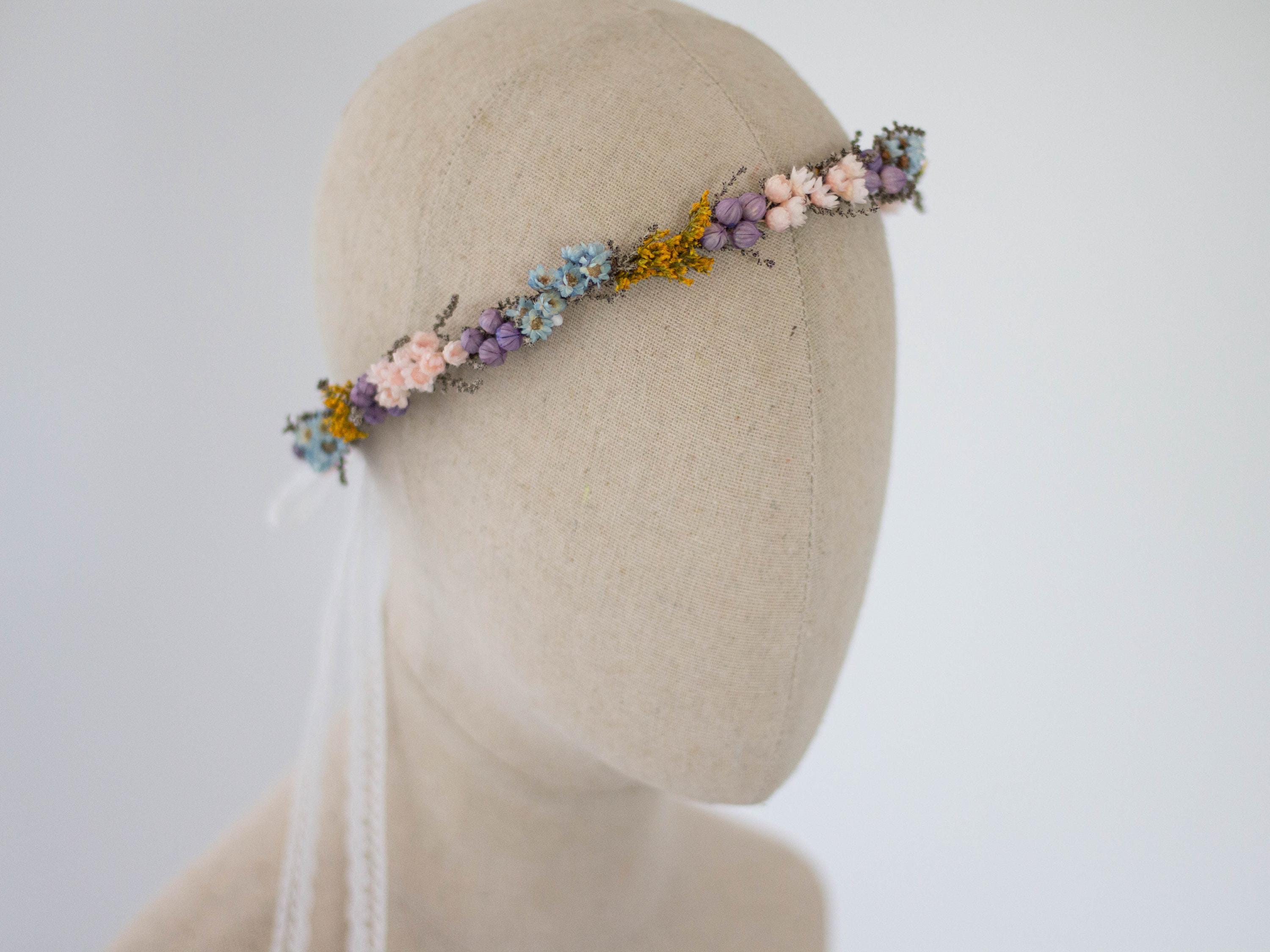 【uuu】meadow flower クラウン Meadow Flower Crown With Dried Flowers, Wild Floral Hair