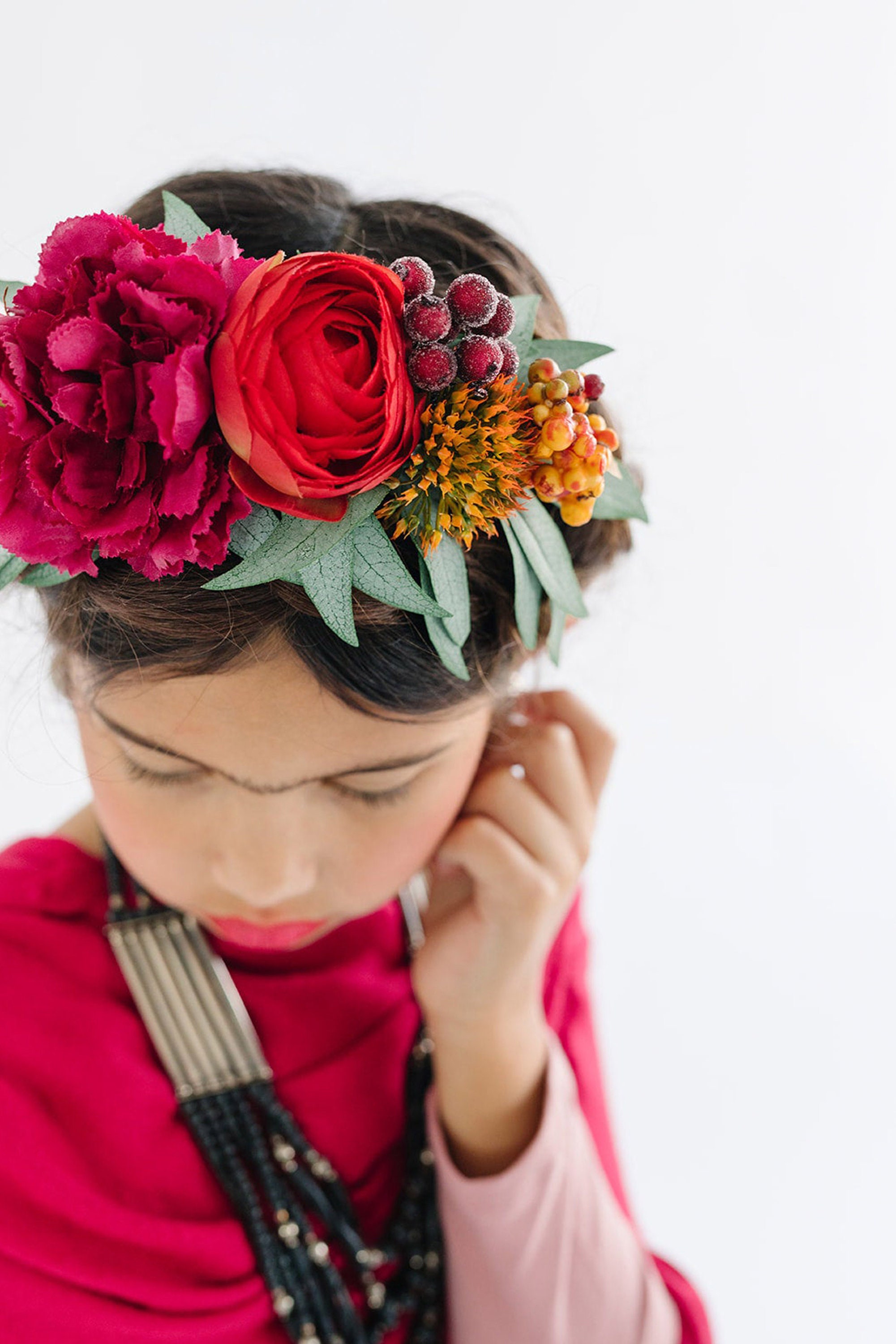 frida-kahlo-flower-crown-vivid-floral-headband-colorful-headpiece-etsy